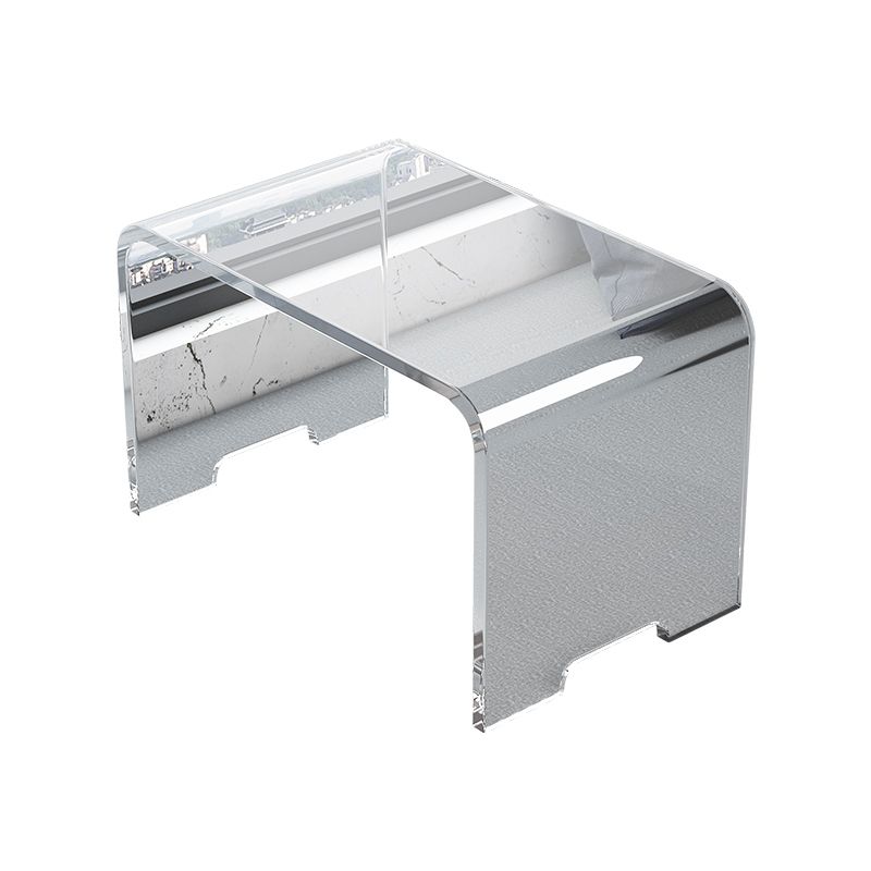 Tavolo da spuntino con estremità laterale acrilica contemporanea in base a slitta