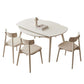 Contemporary Dining Room Dinner Table Stone 4 Legs Dining Table