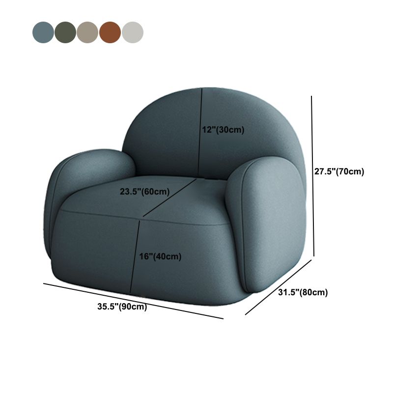 31.50" Wide Scandinavian Style Single Sofa Chair Round Arm Chair Clearhalo 'Accent Chairs' 'accent_chairs' 'Chairs & Seating' 'furn' 'furn_accent_chairs' 'Furniture' 'Living Room Furniture' 1200x1200_2be9212a-3f53-46ce-8b8e-24212591448d