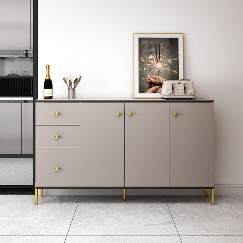 Soggiorno sideboard glam cabinet mobile sideboidale regolabile a scaffalatura con cassetti