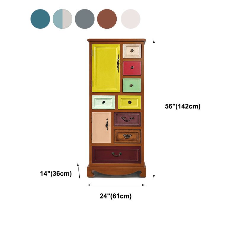 Cassa di stoccaggio della camera da letto cassa in legno massiccio con cassetti