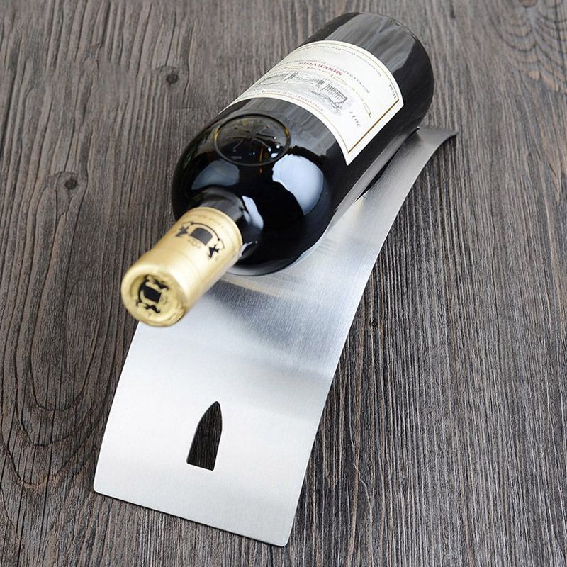 Aanrechtwijnrek metalen zilverwijnflessen rek voor woonkamer