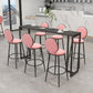 Industrial Style Bar Table 42-inch Height Black Iron Pedestal Bistro Table Clearhalo 'Bar Furniture' 'Bar Tables' 'bar_tables' 'Furniture' 'furniture_bar_tables' 'Kitchen & Dining Furniture' 1200x1200_2bebcac0-8146-4368-bdb9-c5188f6abba2
