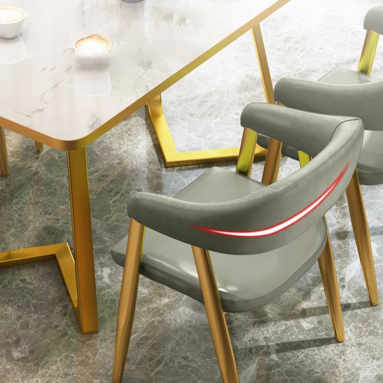 Glam 1/2/5 Pieces Dining Set Stone Geometry Wood Dining Table for Dining Room Clearhalo 'Dining Room Sets' 'Dining Tables & Seating' 'dining_room_set' 'furn' 'furn_dining_room_set' 'Furniture' 'furniture_dining_room_set' 'Kitchen & Dining Furniture' 'kitchen&dining_furn' 'kitchen' 1200x1200_2bebd784-b4a6-4775-8a16-d7c9f599a505