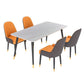 Modern 1/2/5/6/7 stukken Dinerset rechthoekige stenen eettafel voor eetkamer