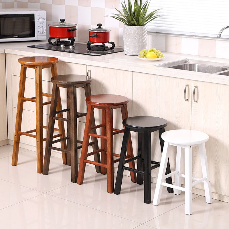 Modern Armless Backrest Counter Stool Wood Kitchen Bar Stool with Wooden Seat and Pedal Clearhalo 'Bar Furniture' 'Bar Stools' 'bar_stools' 'furn' 'furn_bar_stools' 'furniture_bar_stools' 'Kitchen & Dining Furniture' 'kitchen&dining_furn' 'kitchen' 'kitchen_furn' Furniture' 1200x1200_2bed6d96-32cc-4acb-838e-bc0430152742