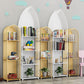 Modern Style Bookcase Closed Back Metal Vertical Bookshelf for Home