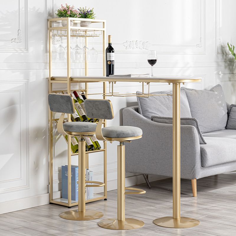 Wine Rack Modern Bistro Bar Desk Stone Bar Height Indoor Cocktail Table Clearhalo 'Bar Furniture' 'Bar Tables' 'bar_tables' 'furn' 'furn_bar_tables' 'Furniture' 'furniture_bar_tables' 'Kitchen & Dining Furniture' 1200x1200_2bef3658-24dc-4e53-a89b-9f0c2e465336