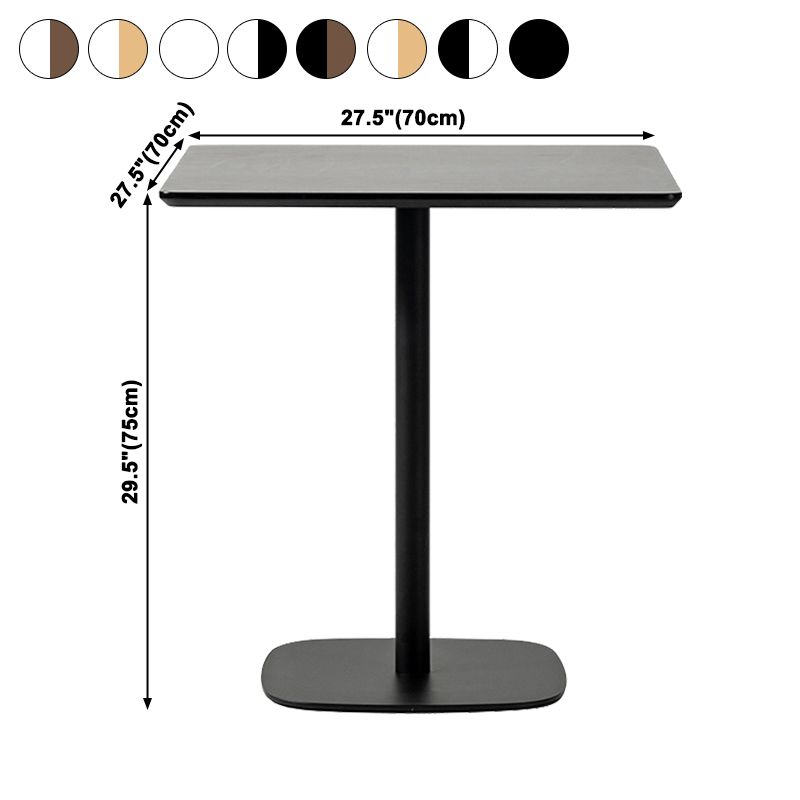 Industrial Square Dining Table Pedestal Dining Table for Home Kitchen Dinner Clearhalo ' dining_table' 'Dining Tables & Seating' 'Dining Tables' 'furn' 'furn_dining_table' 'Furniture' 'furniture_dining_table' 'Kitchen & Dining Furniture' 'kitchen&dining_furn' 'kitchen' 'kitchen_dining_table' 1200x1200_2bf00105-a918-4818-97d4-d5a8ba7bb9d8