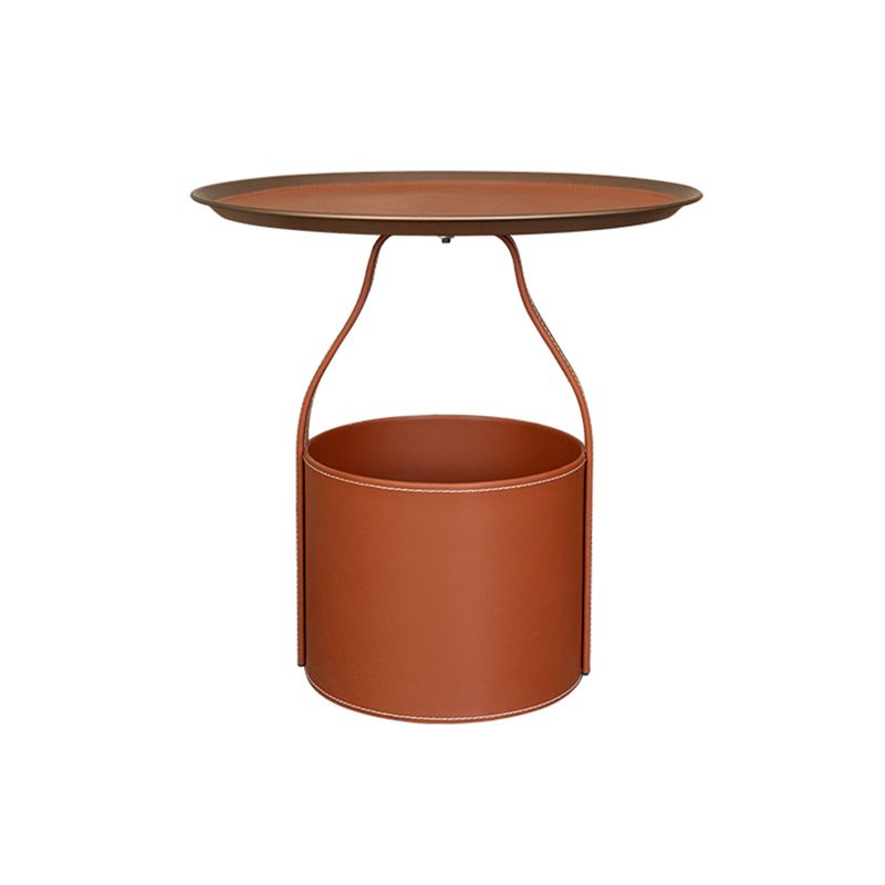 Tavolo da divano rotondo del vassoio rotondo da 19,68 "tavolo da divano di divano di divani laterale