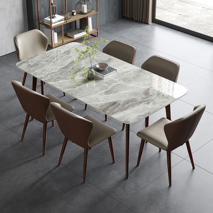 Sintered Stone Dining Table Mid-Century Style 4 Legs Rectangle Table for Dining Room Clearhalo ' dining_table' 'Dining Tables & Seating' 'Dining Tables' 'furn' 'furn_dining_table' 'Furniture' 'furniture_dining_table' 'Kitchen & Dining Furniture' 'kitchen&dining_furn' 'kitchen' 'kitchen_dining_table' 1200x1200_2bf08eb7-b3b2-432b-87a3-741a939435d5