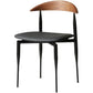 Industrial Metal Kitchen Dining Side Chair Faux Leather Side Chair