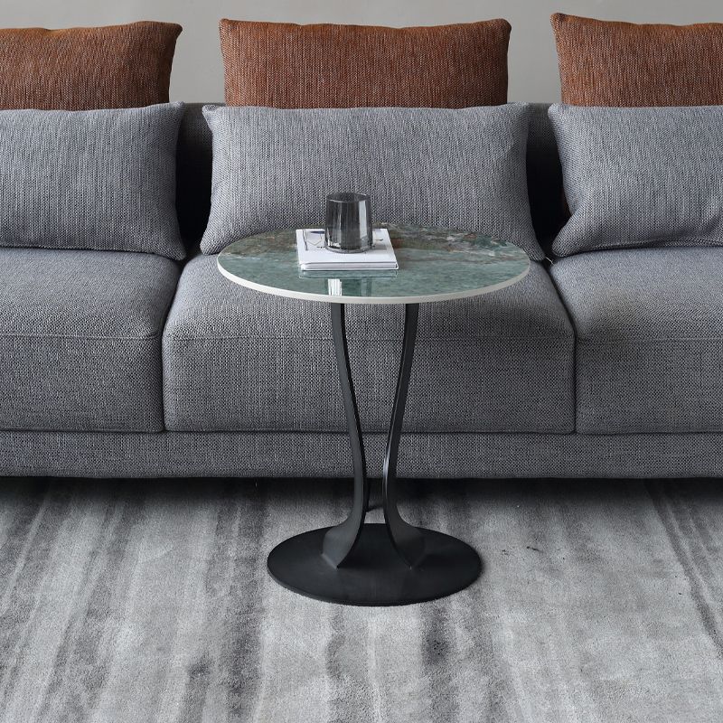 Abstract Stone Side Table Modern Simple Dia 19.69-In End Table