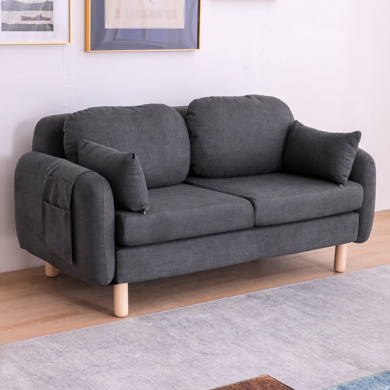Scandinavian Loveseat with Two Pillow Back and Storage for Apartment Clearhalo 'Furniture' 'furniture_sofas' 'Living Room Furniture' 'Sofa' 'sofas' 1200x1200_2bf16df6-cc9f-4ad1-bfa5-4378b6028090