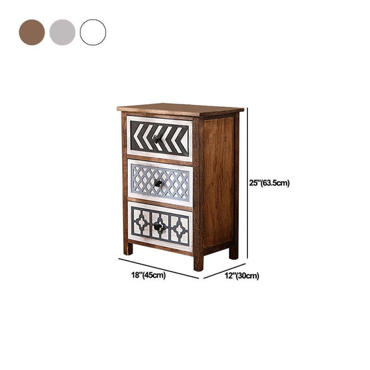 Vertical Wooden Storage Chest Dresser Traditional Lingerie Chest with Drawers