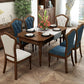 Rustic Style Solid Wood Set of 7 Dinette Table with Upholstered Chair Clearhalo 'Dining Room Sets' 'Dining Tables & Seating' 'dining_room_set' 'furn' 'furn_dining_room_set' 'Furniture' 'Kitchen & Dining Furniture' 1200x1200_2bf4e789-c821-41f4-9f81-bd6f8128e40d
