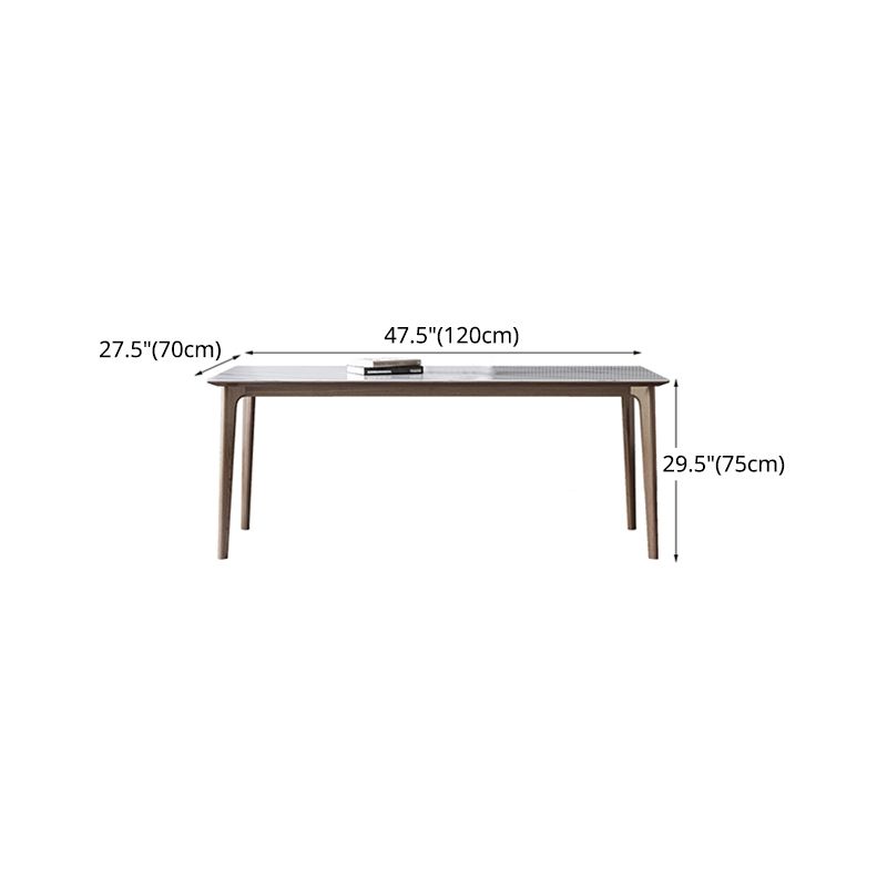 Juego de comedor de piedra sinterizada estilo diseñador, juego de mesa rectangular de 1/3/4/5/7 piezas
