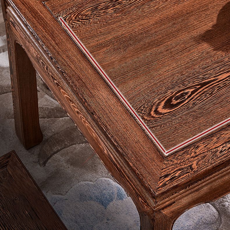 Traditional Style Solid Wood Dining Set with Fixed Rectangle Shape Table and 4 Legs Base Clearhalo 'Dining Room Sets' 'Dining Tables & Seating' 'dining_room_set' 'furn' 'furn_dining_room_set' 'Furniture' 'furniture_dining_room_set' 'Kitchen & Dining Furniture' 'kitchen&dining_furn' 'kitchen' 1200x1200_2bf5e754-c4b1-4677-9284-b5311509bd1c