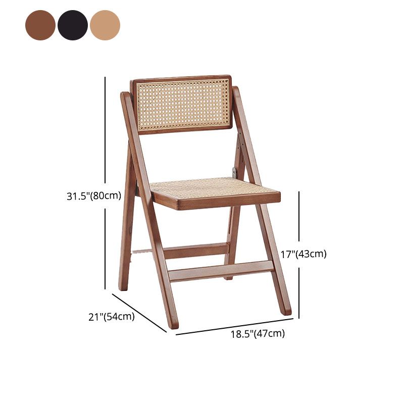 Silla sin brazo silla lateral plegable de estilo tradicional con patas de madera para cocina