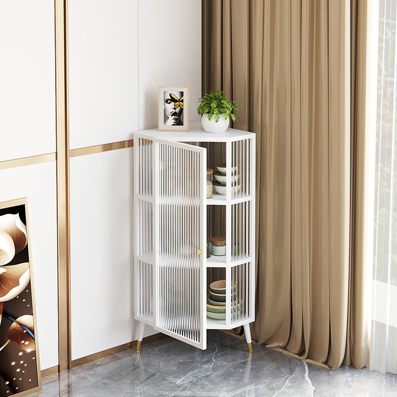 Dining Room Minimalism Buffet Server Glass Door Metal Frame Dining Server Clearhalo 'buffet_sideboard' 'Buffets & Sideboards' 'furn' 'furn_buffet_sideboard' 'Furniture' 'furniture_buffet_sideboard' 'Kitchen & Dining Furniture' 1200x1200_2bf79ca7-e348-49e9-b74c-f381843046dd