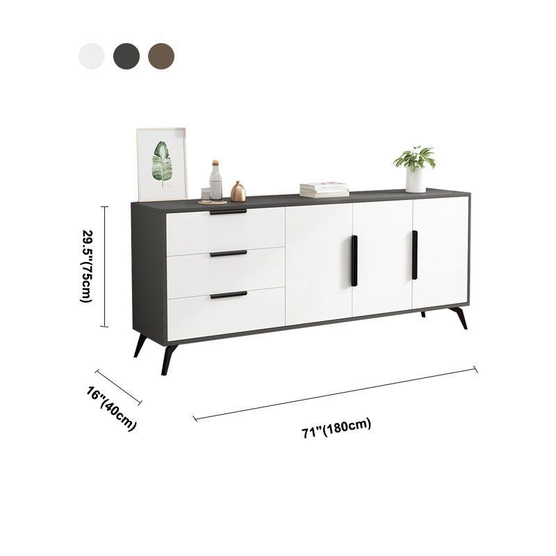 Console TV in legno contemporanea da 16 "D Wooden Console chiusa TV stand con 3-cassetto