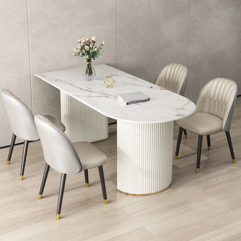 Modern Dining Table Sintered Stone Dining Table with Double Pedestal for Dining Room Clearhalo ' dining_table' 'Dining Tables & Seating' 'Dining Tables' 'furn' 'furn_dining_table' 'Furniture' 'furniture_dining_table' 'Kitchen & Dining Furniture' 'kitchen&dining_furn' 'kitchen' 'kitchen_dining_table' 1200x1200_2bf8d2e6-936c-4f38-8e27-dbbaa94f85b0