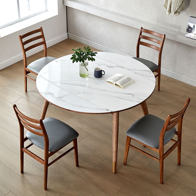 Modern White Round Dining Table Sintered Stone Kitchen Dining Table with 4 Legs Base Clearhalo ' dining_table' 'Dining Tables & Seating' 'Dining Tables' 'furn' 'furn_dining_table' 'Furniture' 'furniture_dining_table' 'Kitchen & Dining Furniture' 'kitchen&dining_furn' 'kitchen' 'kitchen_dining_table' 1200x1200_2bf93077-68aa-48b7-9da1-aeee8ca37e2a