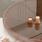 Round Frame Glam Coffee Table Set Slate Nesting Coffee Table Set