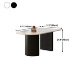 Double Pedestal Dining Table Contemporary Style Dining Room Table for Home Clearhalo ' dining_table' 'Dining Tables & Seating' 'Dining Tables' 'furn' 'furn_dining_table' 'Furniture' 'furniture_dining_table' 'Kitchen & Dining Furniture' 'kitchen&dining_furn' 'kitchen' 'kitchen_dining_table' 1200x1200_2bfb6968-078d-4d2c-91bc-2a1d7fb88c44