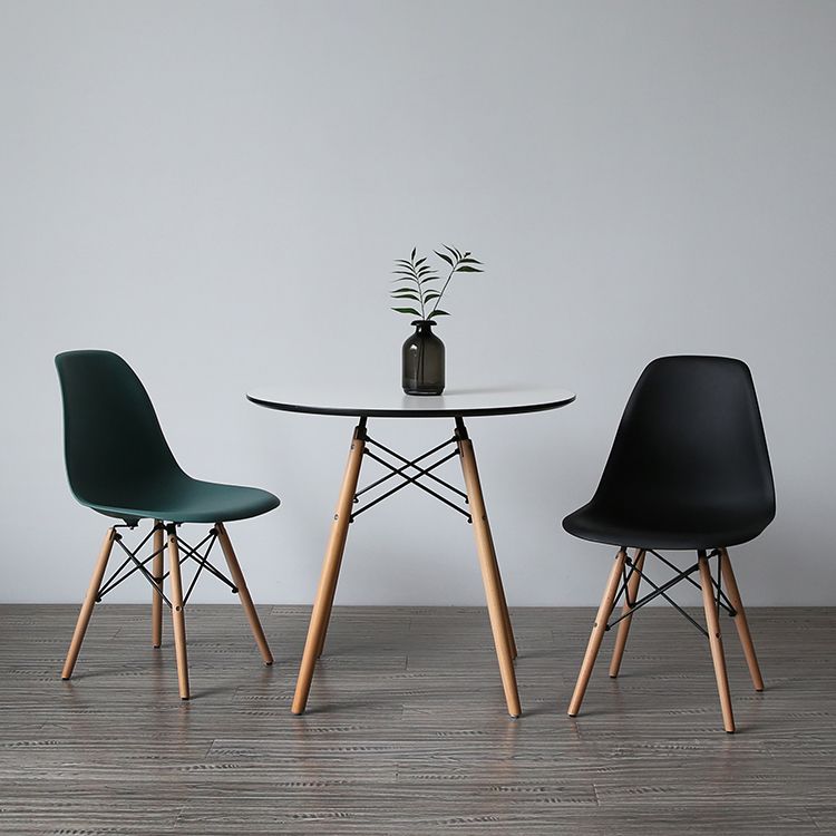 Glam Style Side Chair Set Plastic Dining Room Side Chair with Wood Legs Clearhalo ' kitchen&dining_furn' 'Dining Chairs' 'Dining Tables & Seating' 'dining_chair' 'Furniture' 'furniture_dining_chair' 'Kitchen & Dining Furniture' 'kitchen' 1200x1200_2bfd1211-23a6-4561-96df-dc4322cb6e90