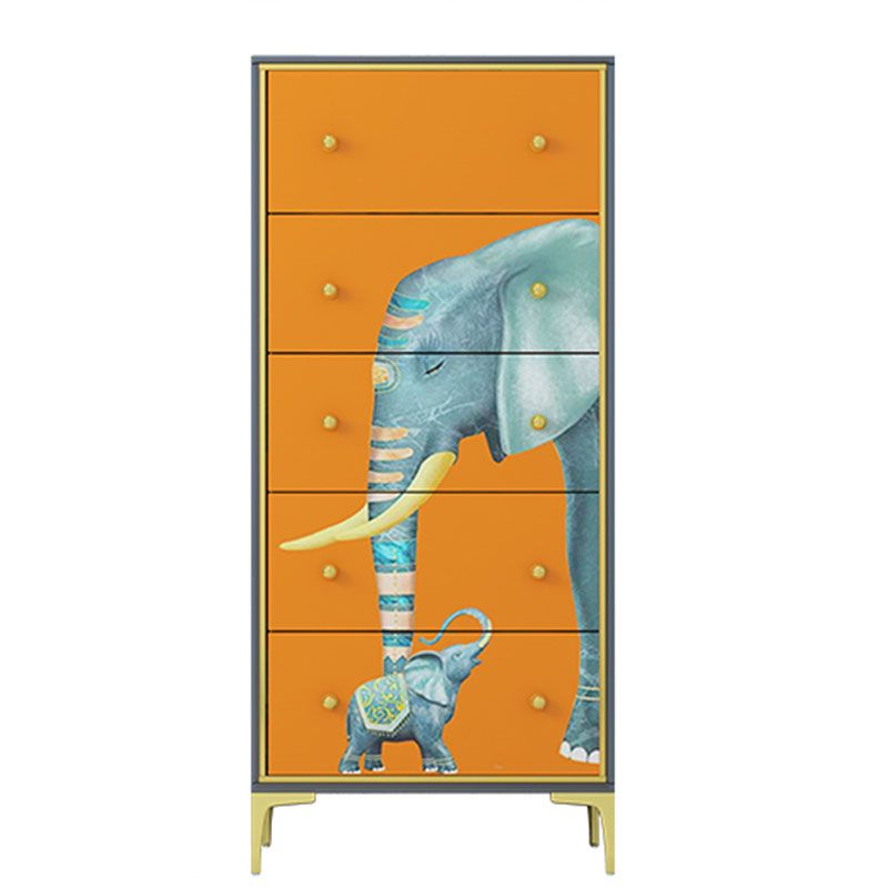 Cofre de lencería de madera con cofre vertical de almacenamiento glamoroso con cajones