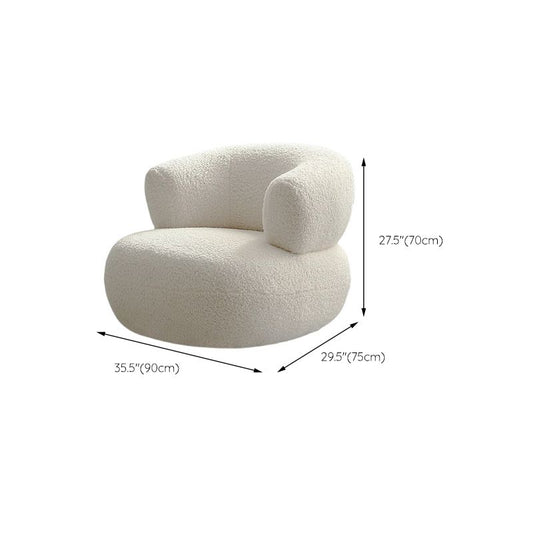 Wollsofa im zeitgenössischen Stil in weiß gebogenem gepolstertem Sofa