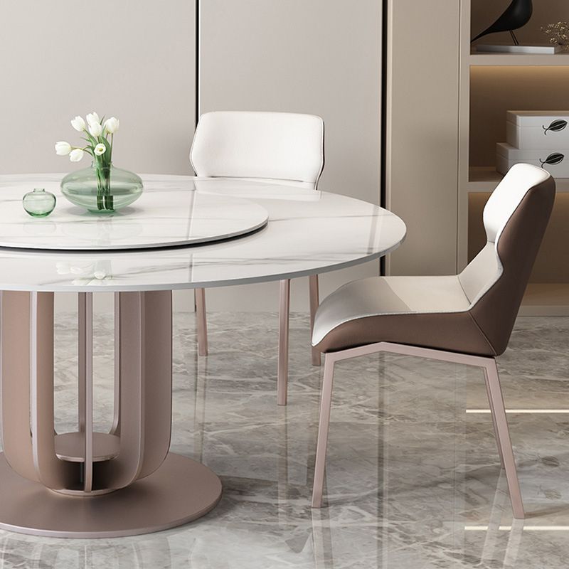 1/4/5/7 Pieces Dining Chairs Set Round Dining Table Set with Sintered Stone Top Clearhalo 'Dining Room Sets' 'Dining Tables & Seating' 'dining_room_set' 'furn' 'furn_dining_room_set' 'Furniture' 'furniture_dining_room_set' 'Kitchen & Dining Furniture' 1200x1200_2bff7384-f80b-45ba-820c-273877b43bb6