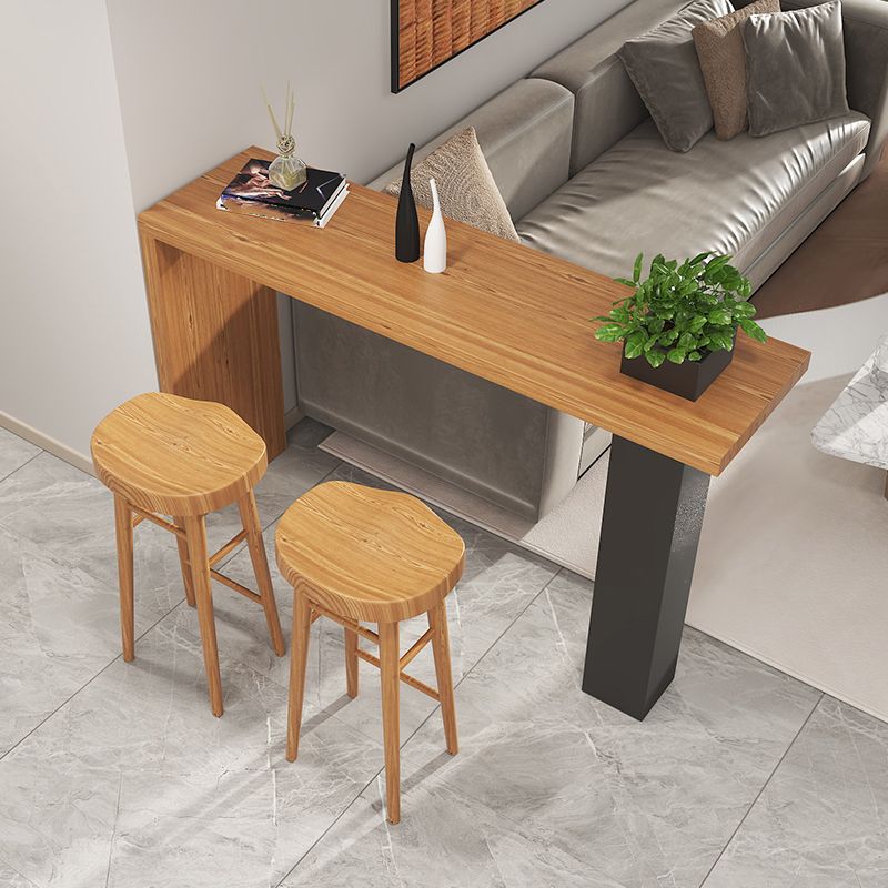 Modern Style Rectangle Solid Wood Bar Height Pub Table for Indoor Clearhalo 'Bar Furniture' 'Bar Tables' 'bar_tables' 'furn' 'furn_bar_tables' 'Furniture' 'Kitchen & Dining Furniture' 1200x1200_2c006bea-a790-4812-b8c0-2f04cd2becf4