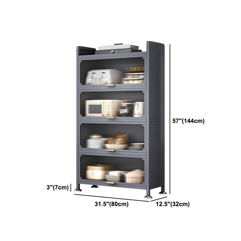 Sideboard glam sideboard da pranzo in legno grigio con porte per soggiorno