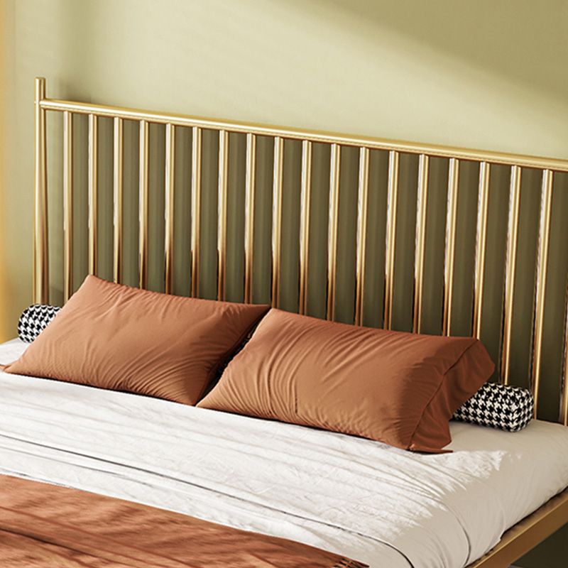 Contemporary Finish Metallic Open-Frame Bed Glam Wire-Grid Iron Bed Frame with Headboard Clearhalo 'Bedroom Furniture' 'Beds' 'furn' 'furn_beds' 'Furniture' 1200x1200_2c023296-37ea-4716-96fe-49dae66b04d2