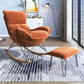Chaise d'accent sans bras moderne Faux Coue et chaise Lounge Velet avec dos haut