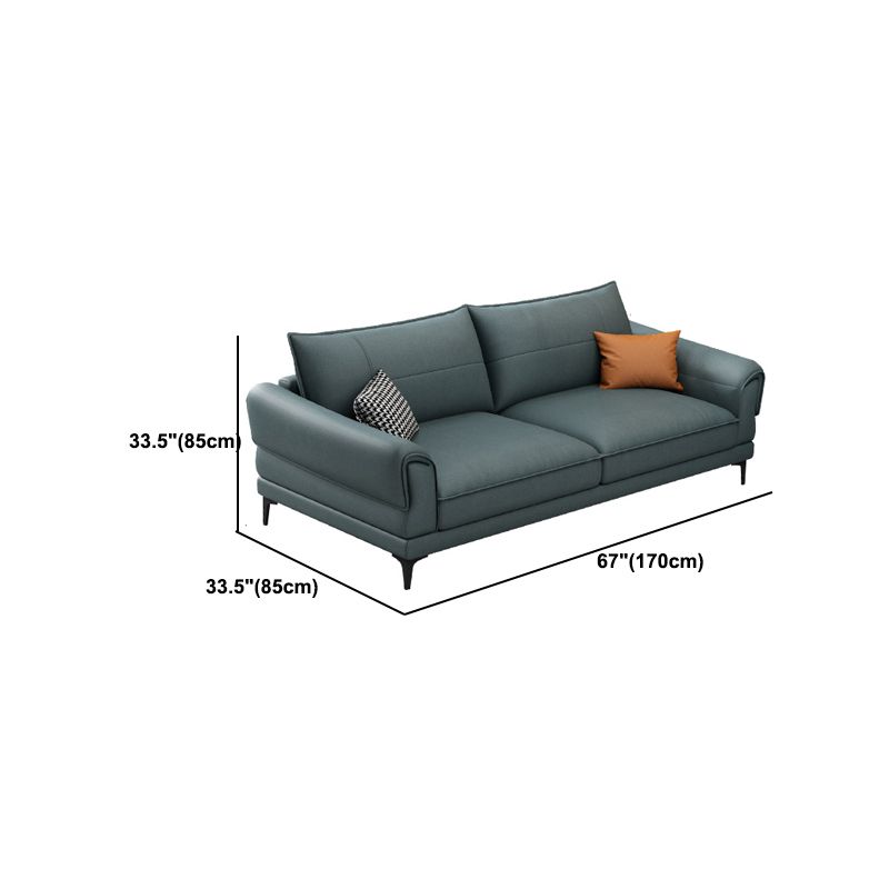 Faux Coupage de canapé à bras évasé contemporain de coloration en cuir en cuir en cuir en cuir en cuir en cuir