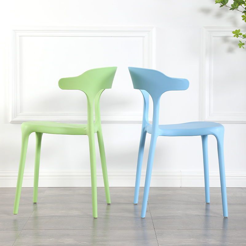 Nordic Stackable Backrest Acrylic Chair with Acrylic Legs for Dining Room
