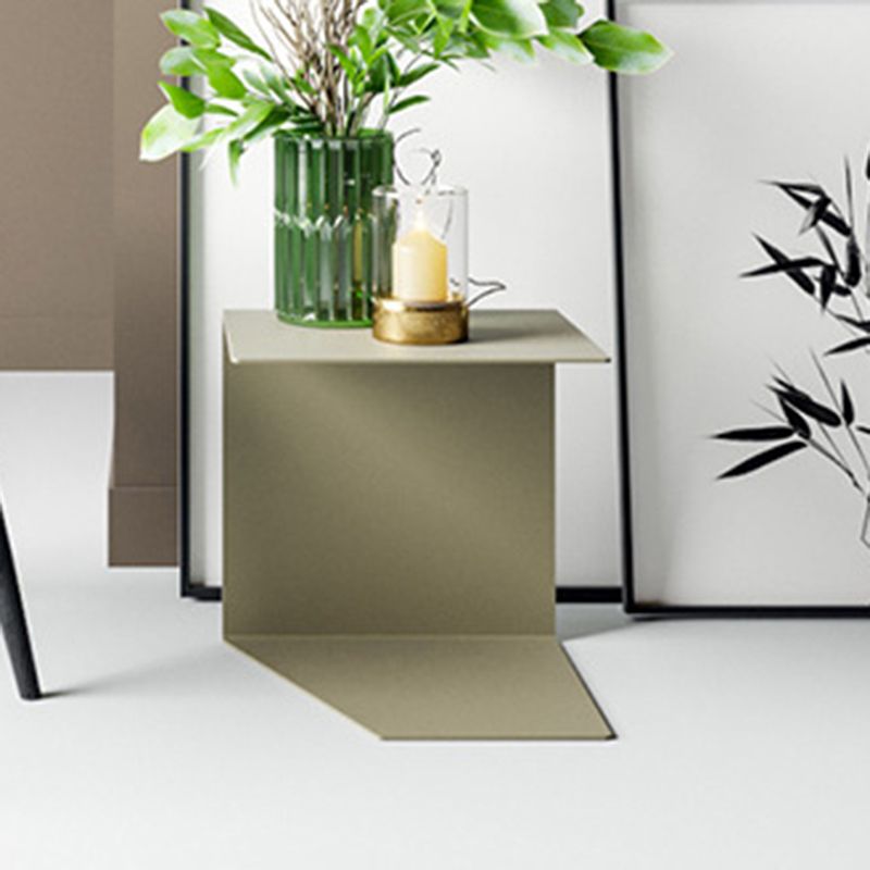 11.8-Inch Tall End Table Sled Metal Geometric Sofa Side Table Clearhalo 'Coffee & Accent Tables' 'End & Side Tables' 'end_side_tables' 'furn' 'furn_end_side_tables' 'Furniture' 'Living Room Furniture' 1200x1200_2c089d71-a9c6-4843-b3be-79e4546cbc81