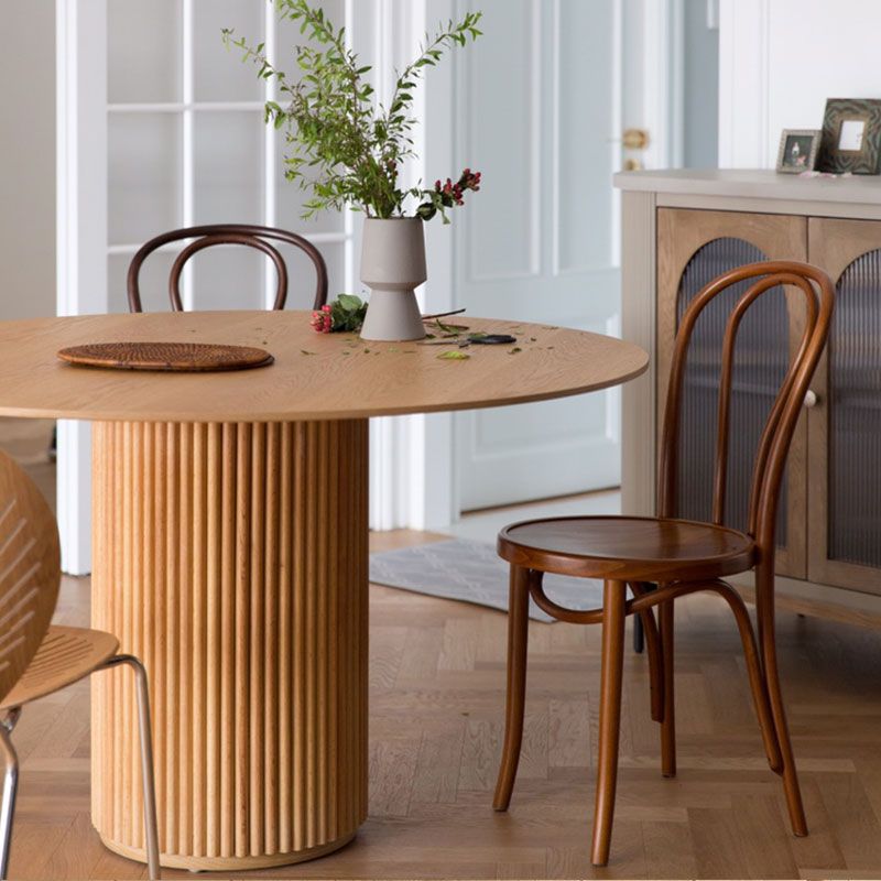 Round Solid Wood Dining Table Simplicity Style Dining Room Collection with Pedestal Casual Clearhalo ' dining_table' 'Dining Tables & Seating' 'Dining Tables' 'furn' 'furn_dining_table' 'Furniture' 'furniture_dining_table' 'Kitchen & Dining Furniture' 'kitchen&dining_furn' 'kitchen' 'kitchen_dining_table' 1200x1200_2c08daea-5aeb-44bd-8cb1-7adc0a317b4a