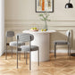 White Tone Dining Table Simplicity Double Pedestal Table for Dining Room Clearhalo ' dining_table' 'Dining Tables & Seating' 'Dining Tables' 'furn' 'furn_dining_table' 'Furniture' 'furniture_dining_table' 'Kitchen & Dining Furniture' 'kitchen&dining_furn' 'kitchen' 'kitchen_dining_table' 1200x1200_2c093f8d-0019-4882-aa1f-f52a1d8cd475