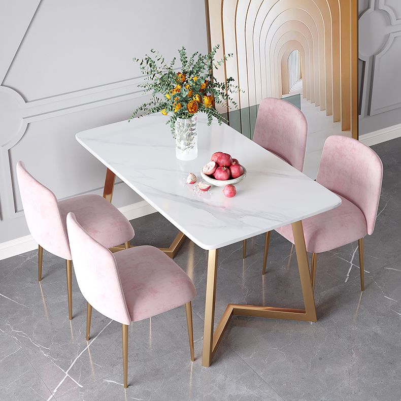 Stone Top Double Pedestal Table Traditional Luxury Rectangle White Dining Table Clearhalo 'Dining Tables & Seating' 'Dining Tables' 'dining_table' 'furn' 'furn_dining_table' 'Furniture' 'furniture_dining_table' 'Kitchen & Dining Furniture' 1200x1200_2c0b195f-fddf-4e7a-a39f-00c6429cc62f