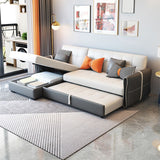 Mid Century Modern Tight Back Sofa Faux Leather Square Arm Sofa