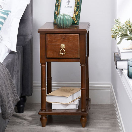 Mesa de acento contemporáneo Cabinete de noche de madera sólida con cajón