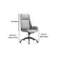 Contemporary Chair Adjustable Seat Height Pillow Included Gray Office Chair Clearhalo 'furn' 'furn_office_chair' 'Furniture' 'Office Chairs' 'Office Furniture' 'office_chair' 1200x1200_2c0c75f3-27c7-4ff4-8282-c34e9c6a9a11