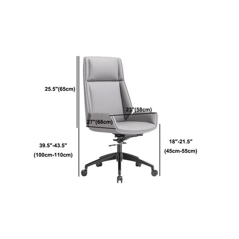 Contemporary Chair Adjustable Seat Height Pillow Included Gray Office Chair Clearhalo 'furn' 'furn_office_chair' 'Furniture' 'Office Chairs' 'Office Furniture' 'office_chair' 1200x1200_2c0c75f3-27c7-4ff4-8282-c34e9c6a9a11