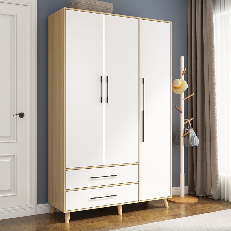Wooden Wardrobe Closet With Shelves Contemporary Wardrobe Armoire Clearhalo 'Armoires & Wardrobes' 'armoires_wardrobes' 'Bedroom Furniture' 'furn' 'furn_armoires_wardrobes' 'Furniture' 1200x1200_2c0c9d5a-789a-40a1-a141-af5de537e642