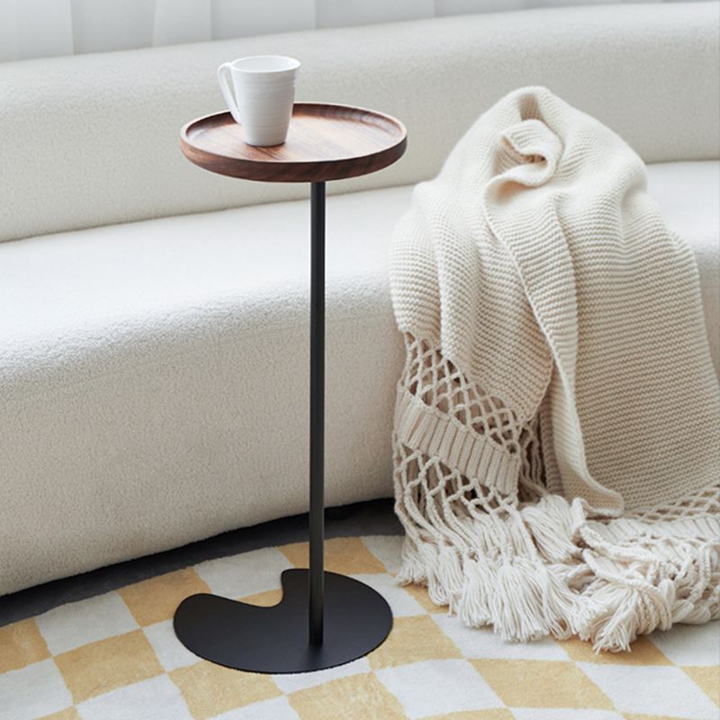 27.55 "背の高いトレイトップサイドテーブルコンテンポラリーラウンドエンドテーブルスタンド