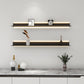 Industrial Metal Bookcase Closed Back Black Horizontal Bookshelf